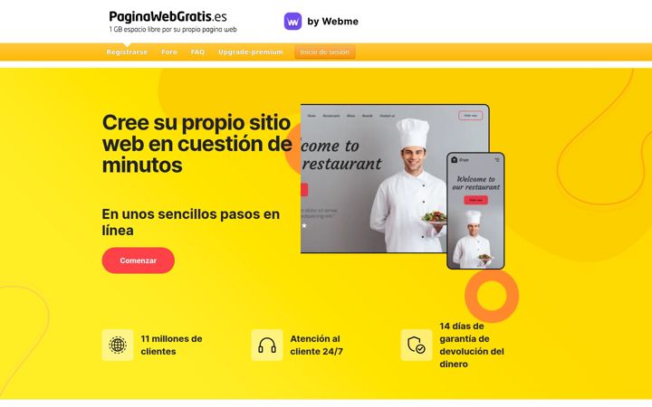 Screenshot of paginawebgratis.es