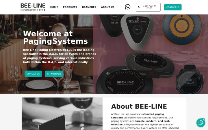 Screenshot of pagingsystems.ae