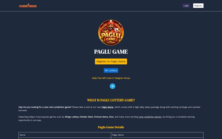 Screenshot von paglu-game.in
