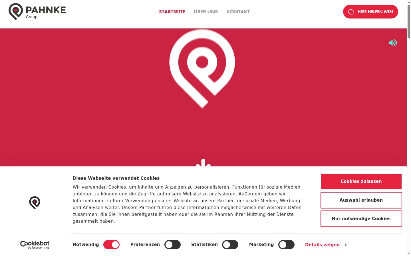 Screenshot van de toestemmingsbanner zoals getoond vóór enige interactie