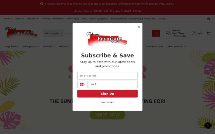 Screenshot of pahrumpfurniture.com