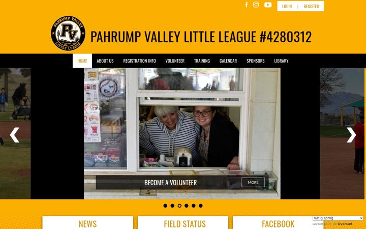 Screenshot von pahrumpvalleylittleleague.org