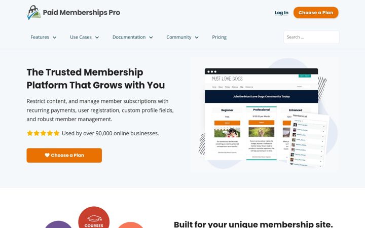 Screenshot of paidmembershipspro.com