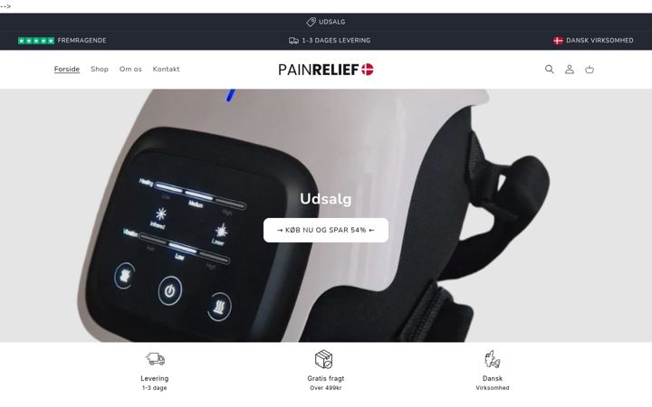 Screenshot of pain-relief.dk
