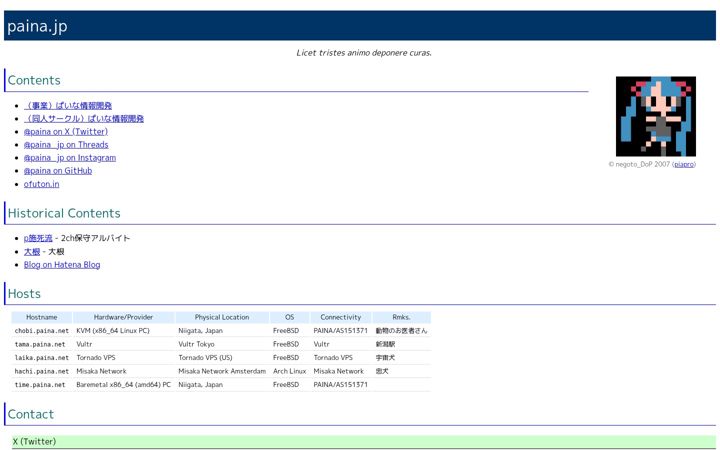 Screenshot of paina.net