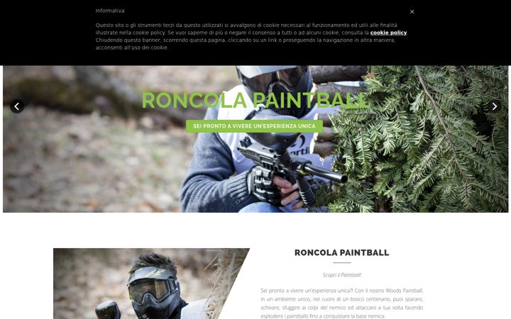 Zrzut ekranu paintballroncola.it