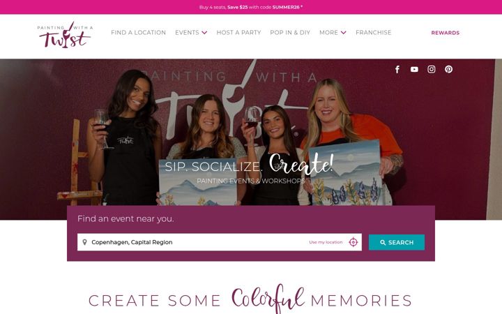 Screenshot of paintingwithatwist.com