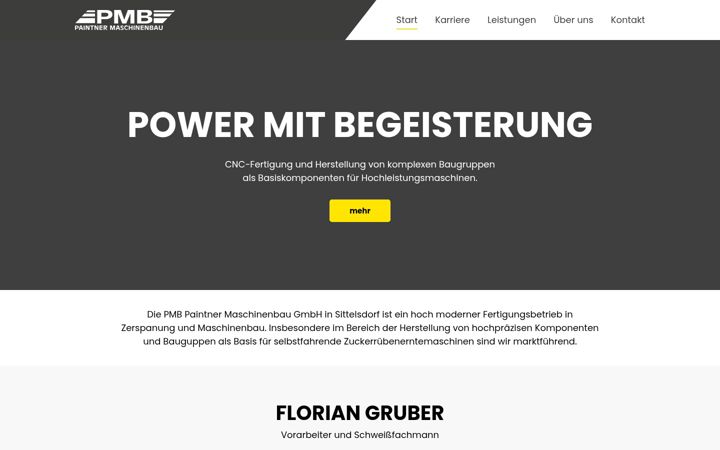 Screenshot di paintner-maschinenbau.de