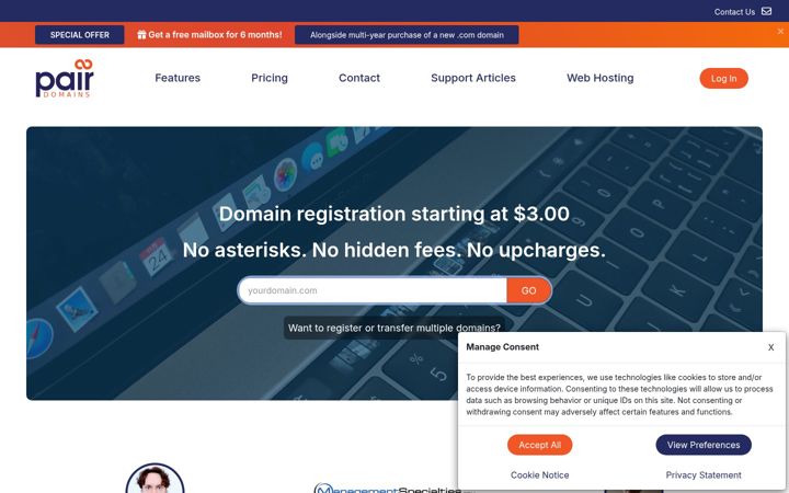 Screenshot of pairdomains.com