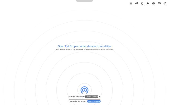 Screenshot of pairdrop.net