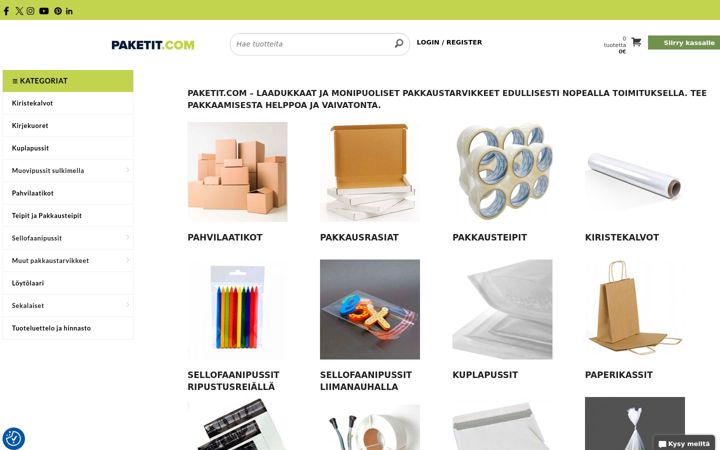 Screenshot of paketit.com