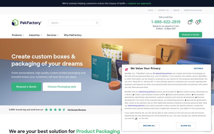 Screenshot of pakfactory.com