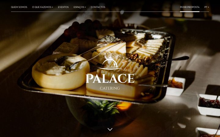 Skærmbillede af palacecatering.pt
