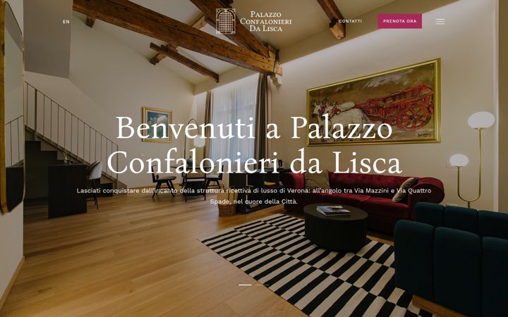 Skærmbillede af palazzoconfalonieridalisca.it