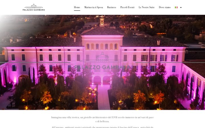 Screenshot von palazzogambara.it