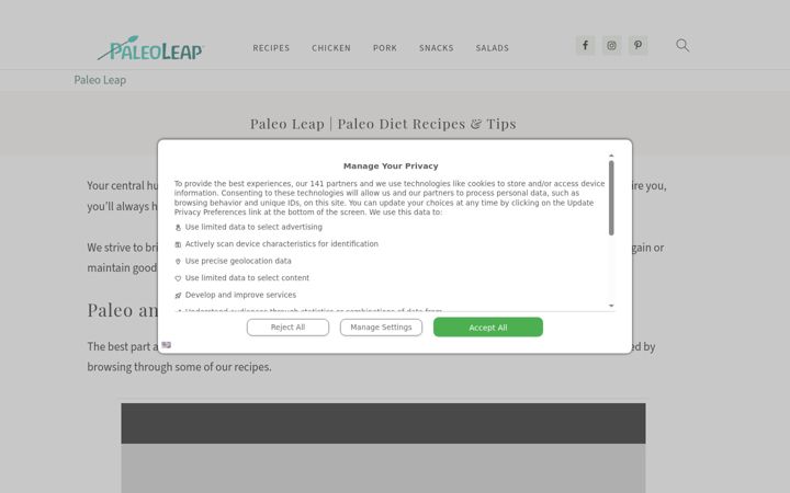 Screenshot di paleoleap.com