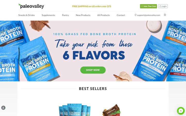 Screenshot of paleovalley.com