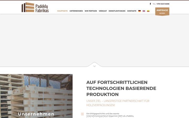 Screenshot of palettenfabrik.lt