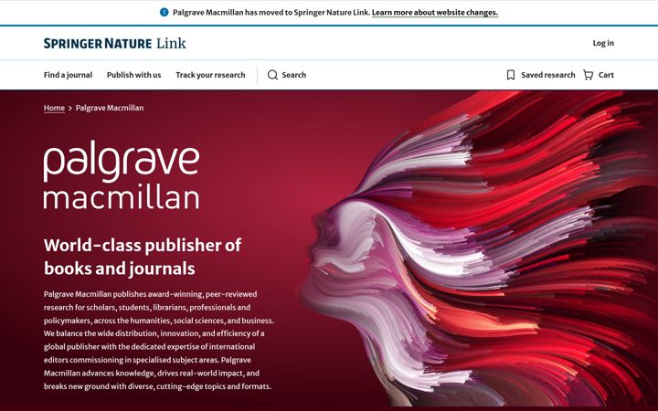 Screenshot ta' palgrave.com