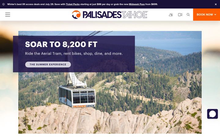 Screenshot of palisadestahoe.com