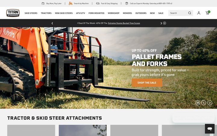 Captura de pantalla de palletforks.com