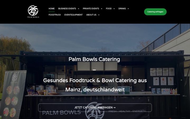 Screenshot ta' palmbowls-catering.de