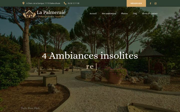 Skjermbilde av palmeraie-insolite.fr