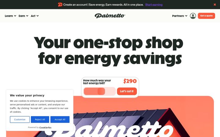 Snímek obrazovky palmetto.com