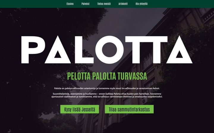 Captura de ecrã de palotta.fi