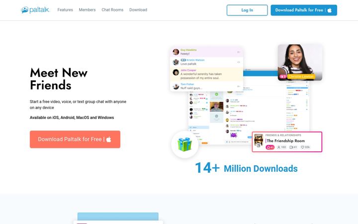 Screenshot ta' paltalk.com