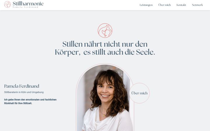 Screenshot von pamelaferdinand.de
