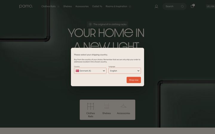 Screenshot stránky pamo-design.com