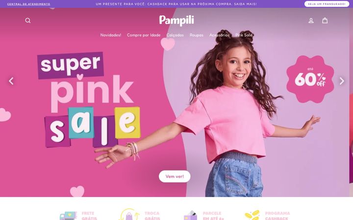 Screenshot of pampili.com.br