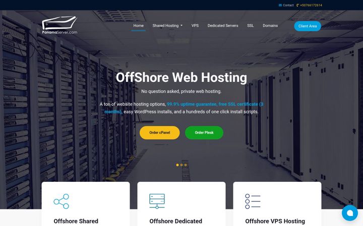 Screenshot of panamaserver.com