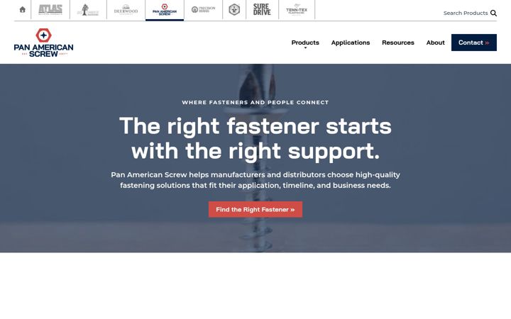 Screenshot of panamericanscrew.com