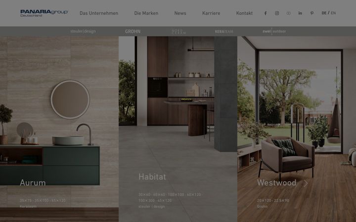 Screenshot of panariagroup.de