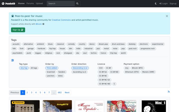 Screenshot of pandacd.io