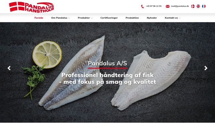 Screenshot of pandalus.dk