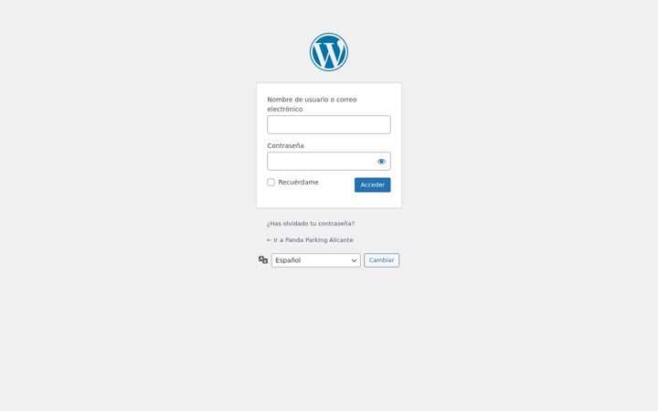Screenshot of pandaparkingalicante.es