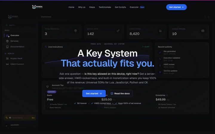 Screenshot of pandauth.com
