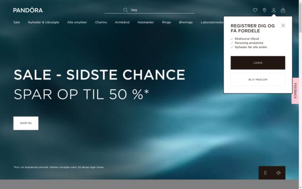 Screenshot of pandora.net