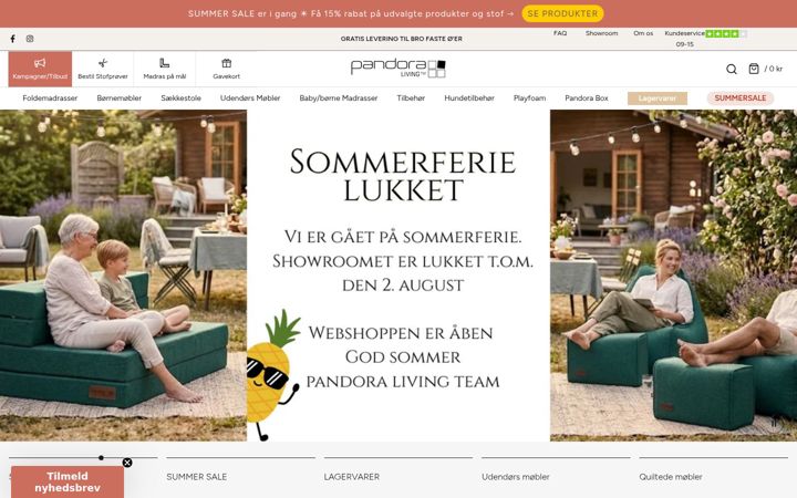 Skærmbillede af pandoraliving.de