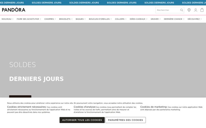Screenshot of pandorashop.ma