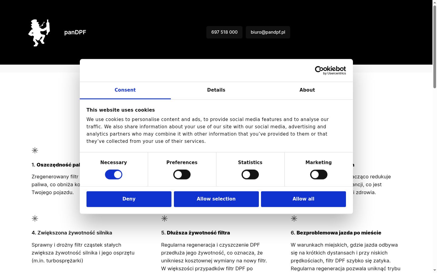 Screenshot tal-banner tal-kunsens muri qabel kwalunkwe interazzjoni