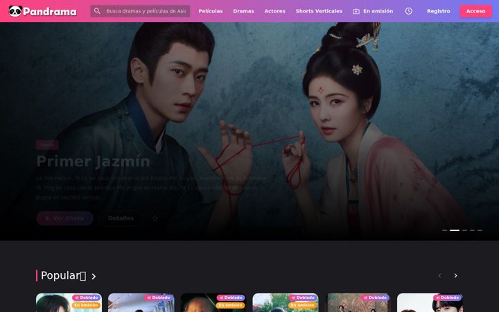 Screenshot of pandrama.tv