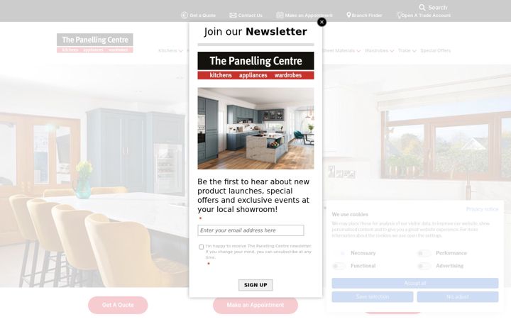 Screenshot of panellingcentre.ie