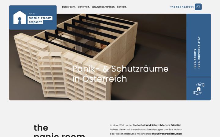 Screenshot του panic-room-expert.at