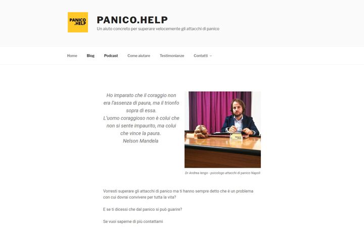 Screenshot of panico.help