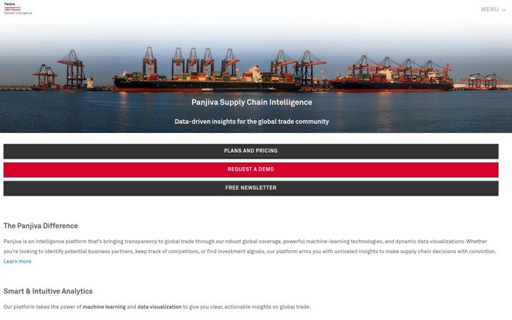 Screenshot di panjiva.com