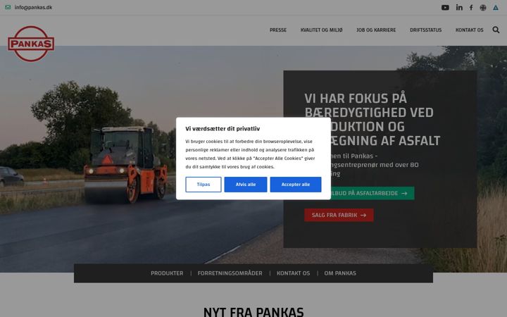 Posnetek zaslona pankas.dk
